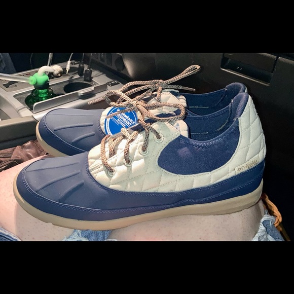 Brand new with tags Columbia womens winter boots size 10 brown and navy blue - Picture 2 of 5